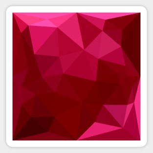 Firebrick Red Abstract Low Polygon Background Sticker